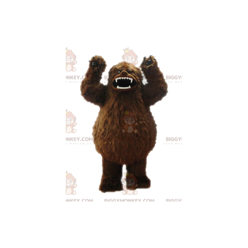 Ruskea Yeti BIGGYMONKEY™ maskottiasu. Grizzly Bear BIGGYMONKEY™