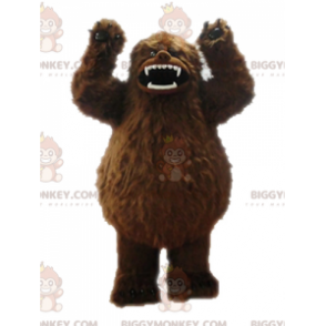 Brauner Yeti BIGGYMONKEY™ Maskottchen-Kostüm. Grizzlybär