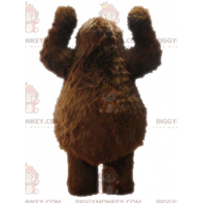 Brauner Yeti BIGGYMONKEY™ Maskottchen-Kostüm. Grizzlybär