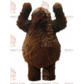 Καφέ κοστούμι μασκότ Yeti BIGGYMONKEY™. Στολή μασκότ Grizzly