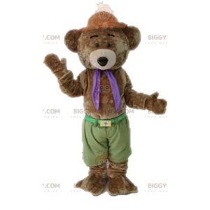 Měkký a roztomilý kostým maskota hnědého medvídka BIGGYMONKEY™