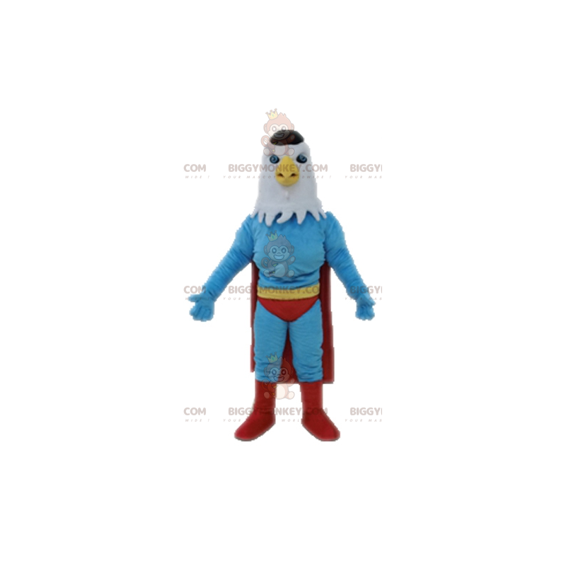 Traje de mascote Eagle BIGGYMONKEY™ vestido como super-herói –