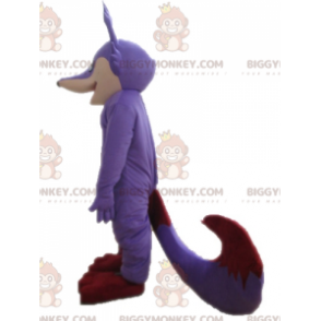 Traje de mascote BIGGYMONKEY™ roxo bege e raposa vermelha –