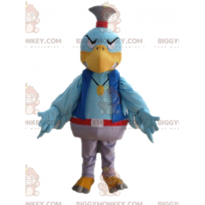 Costume da mascotte uccello blu BIGGYMONKEY™. Costume mascotte