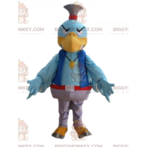 Kostým maskota modrého ptáka BIGGYMONKEY™. Barevný kostým