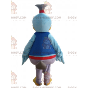 Fato de mascote de pássaro azul BIGGYMONKEY™. Traje de mascote