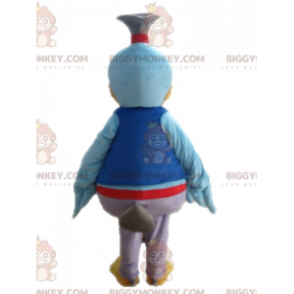 Costume da mascotte uccello blu BIGGYMONKEY™. Costume mascotte