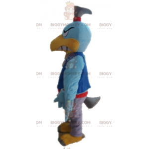 Blauwe vogel BIGGYMONKEY™ mascottekostuum. Kleurrijk Vulture