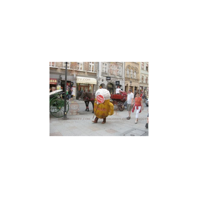 Riesiges Bierglas Pint BIGGYMONKEY™ Maskottchen-Kostüm -