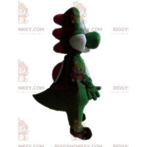 Groen en wit dinosaurus BIGGYMONKEY™ mascottekostuum. Yoshi's