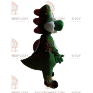 Grøn og hvid dinosaur BIGGYMONKEY™ maskotkostume. Yoshis