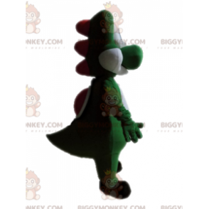 Disfraz de mascota de dinosaurio verde y blanco BIGGYMONKEY™.