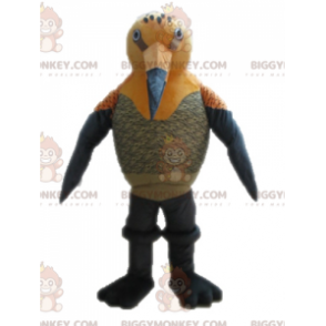 Costume de mascotte BIGGYMONKEY™ d'oiseau orange et gris.