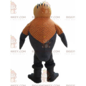 Costume de mascotte BIGGYMONKEY™ d'oiseau orange et gris.