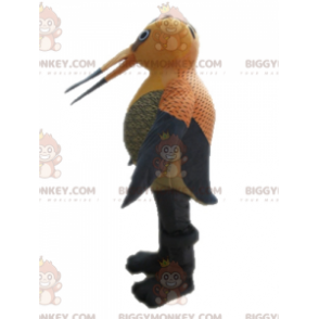 Costume de mascotte BIGGYMONKEY™ d'oiseau orange et gris.