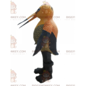 Orange und grauer Vogel BIGGYMONKEY™ Maskottchen-Kostüm.
