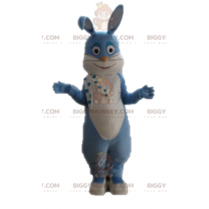 Fully Customizable Blue and White Rabbit BIGGYMONKEY™ Mascot