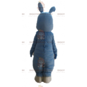 Costume de mascotte BIGGYMONKEY™ de lapin bleu et blanc