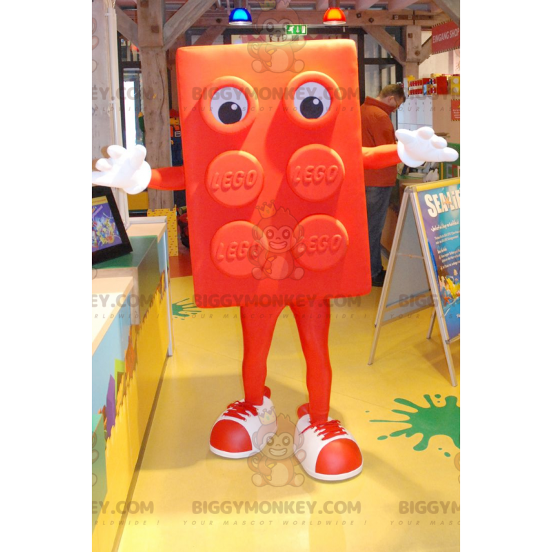 Costume de mascotte BIGGYMONKEY™ de Lego orange géant -