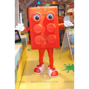 Kæmpe orange Lego BIGGYMONKEY™ maskotkostume - Biggymonkey.com