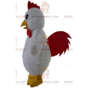 Giant White Hen BIGGYMONKEY™ Mascot Costume. White Rooster