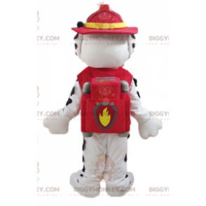 Costume de mascotte BIGGYMONKEY™ de chien dalmatien habillé en