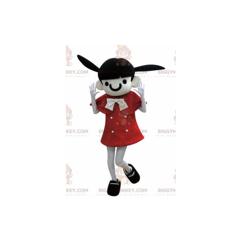 Καφέ Κοριτσάκι BIGGYMONKEY™ μασκότ στολή με αυτιά γαϊδάρου -