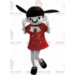 Fantasia de mascote BIGGYMONKEY™ menina marrom com orelhas de