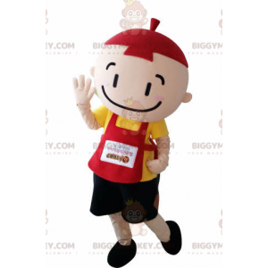BIGGYMONKEY™-mascottekostuum voor kleine jongen met schort en