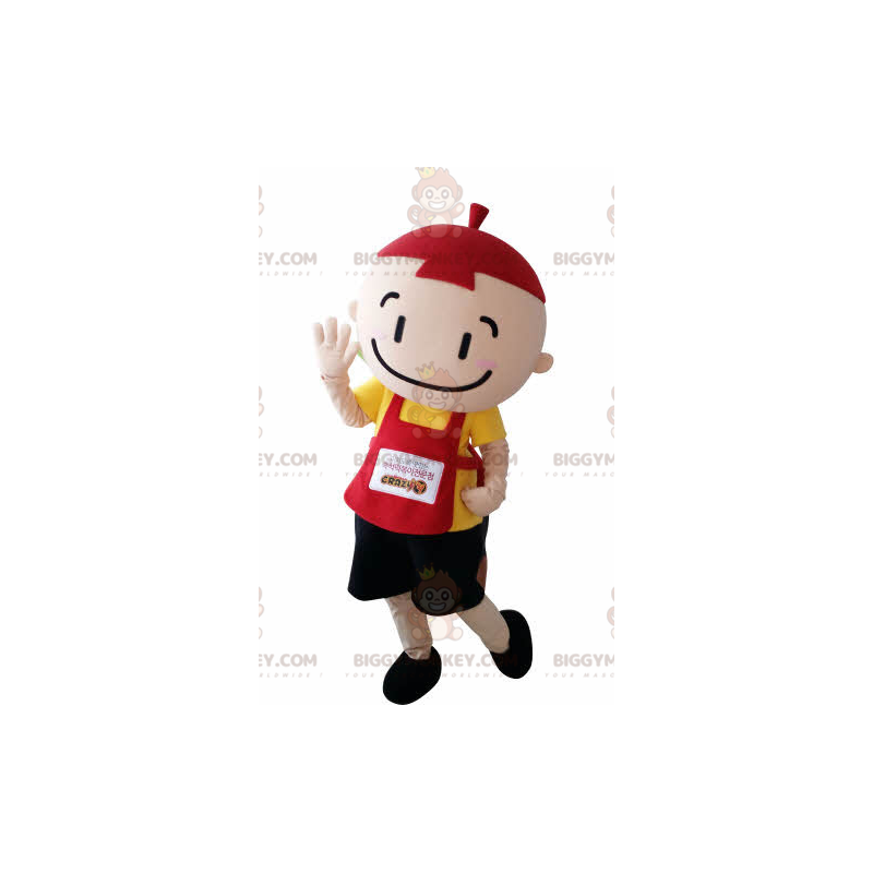 Little Boy Toddler BIGGYMONKEY™ Mascot Costume with Apron and