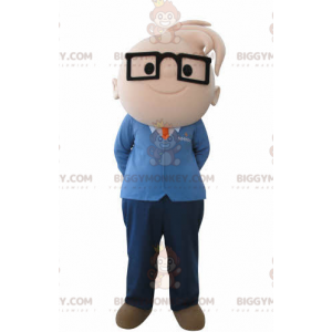 Costume de mascotte BIGGYMONKEY™ de garçon avec des lunettes.