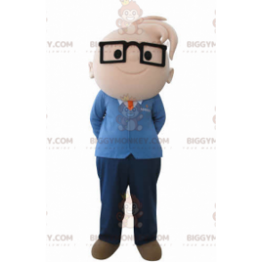 Fato de mascote de menino BIGGYMONKEY™ com óculos. Traje de