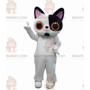 Big Eyes White and Black Cat BIGGYMONKEY™ maskottiasu -