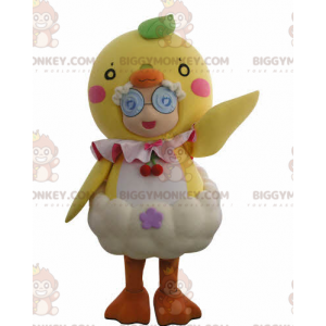 BIGGYMONKEY™ Disfraz de mascota niña disfrazada de pollito