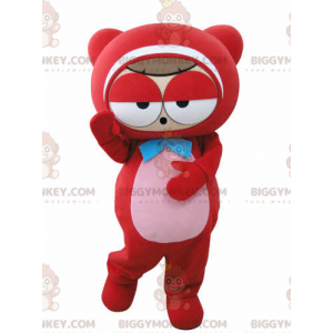 Zeer grappige teddybeer Red Man BIGGYMONKEY™ mascottekostuum -