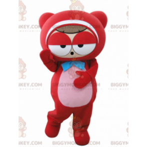 Molto divertente Teddy Bear Red Man Costume mascotte