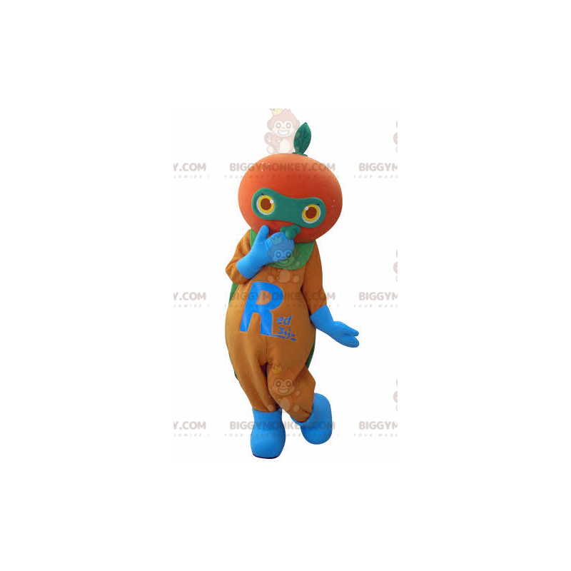 Costume da mascotte BIGGYMONKEY™ mandarino arancione gigante -