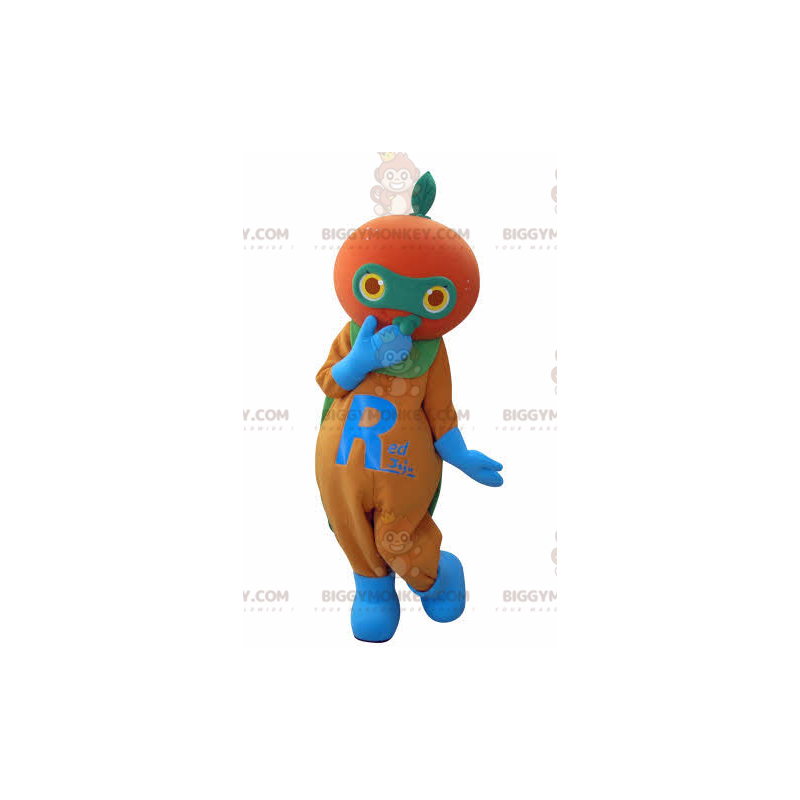 Giant Orange Mandarine BIGGYMONKEY™ Maskottchen-Kostüm -