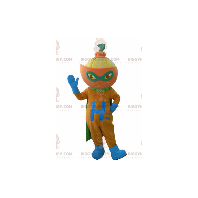 Costume de mascotte BIGGYMONKEY™ d'orange habillée en