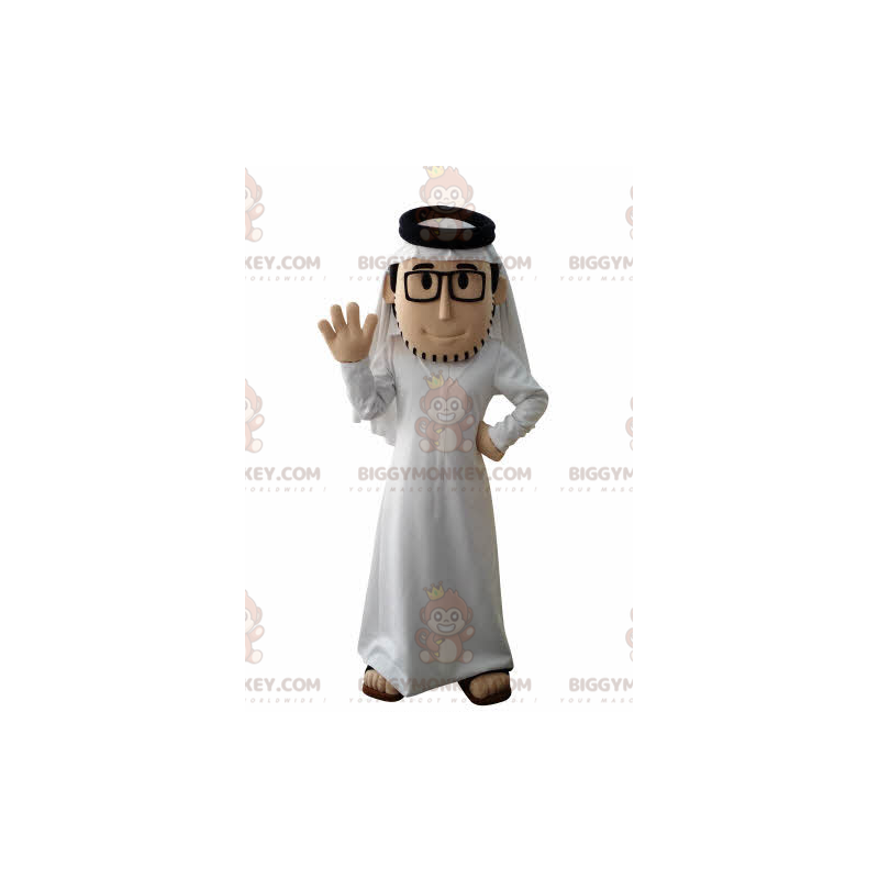 Costume de mascotte BIGGYMONKEY™ de sultan barbu avec une tenue