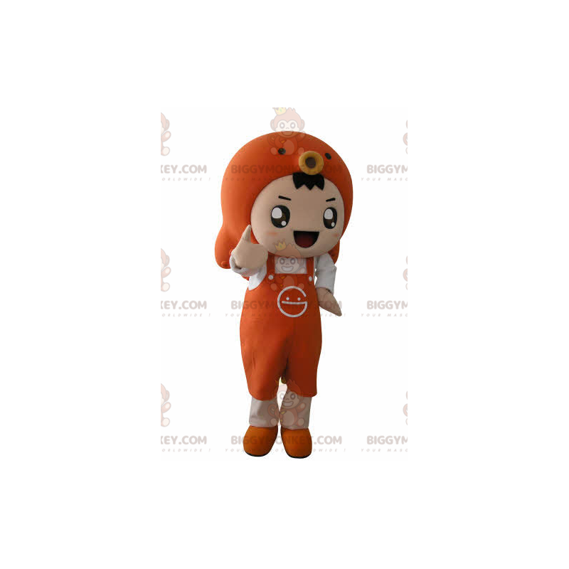 Costume de mascotte BIGGYMONKEY™ de garçon avec un tablier et