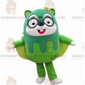 BIGGYMONKEY™ Costume mascotte scoiattolo volante verde con