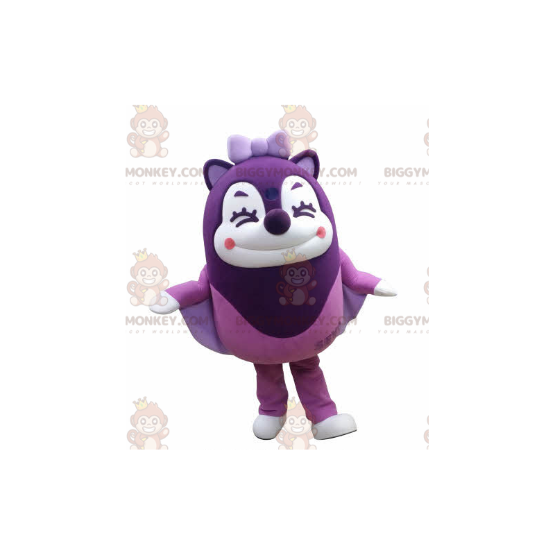 BIGGYMONKEY™ Laughing Looking Purple Flying Squirrel Mascot