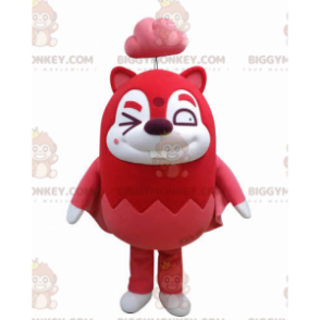 BIGGYMONKEY™ Mascot Costume Red and White Flying Squirrel with