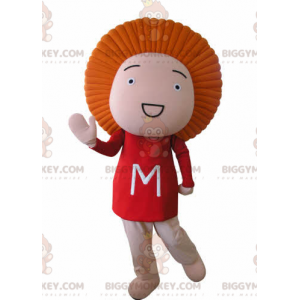 BIGGYMONKEY™ Funny Man Orange Hair Maskot Kostym - BiggyMonkey