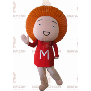 BIGGYMONKEY™ Costume da mascotte capelli arancioni uomo