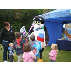 Schwarz-Weiß-Pinguin Pinguin BIGGYMONKEY™ Maskottchen-Kostüm -