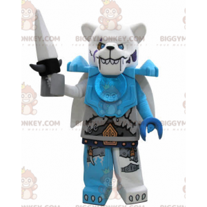 Dårlig isbjørn Lego BIGGYMONKEY™ maskotkostume - Biggymonkey.com