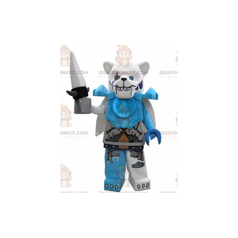 Dårlig isbjørn Lego BIGGYMONKEY™ maskotkostume - Biggymonkey.com