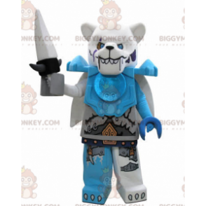 Bad Looking Polar Bear Lego BIGGYMONKEY™ Mascot Costume –